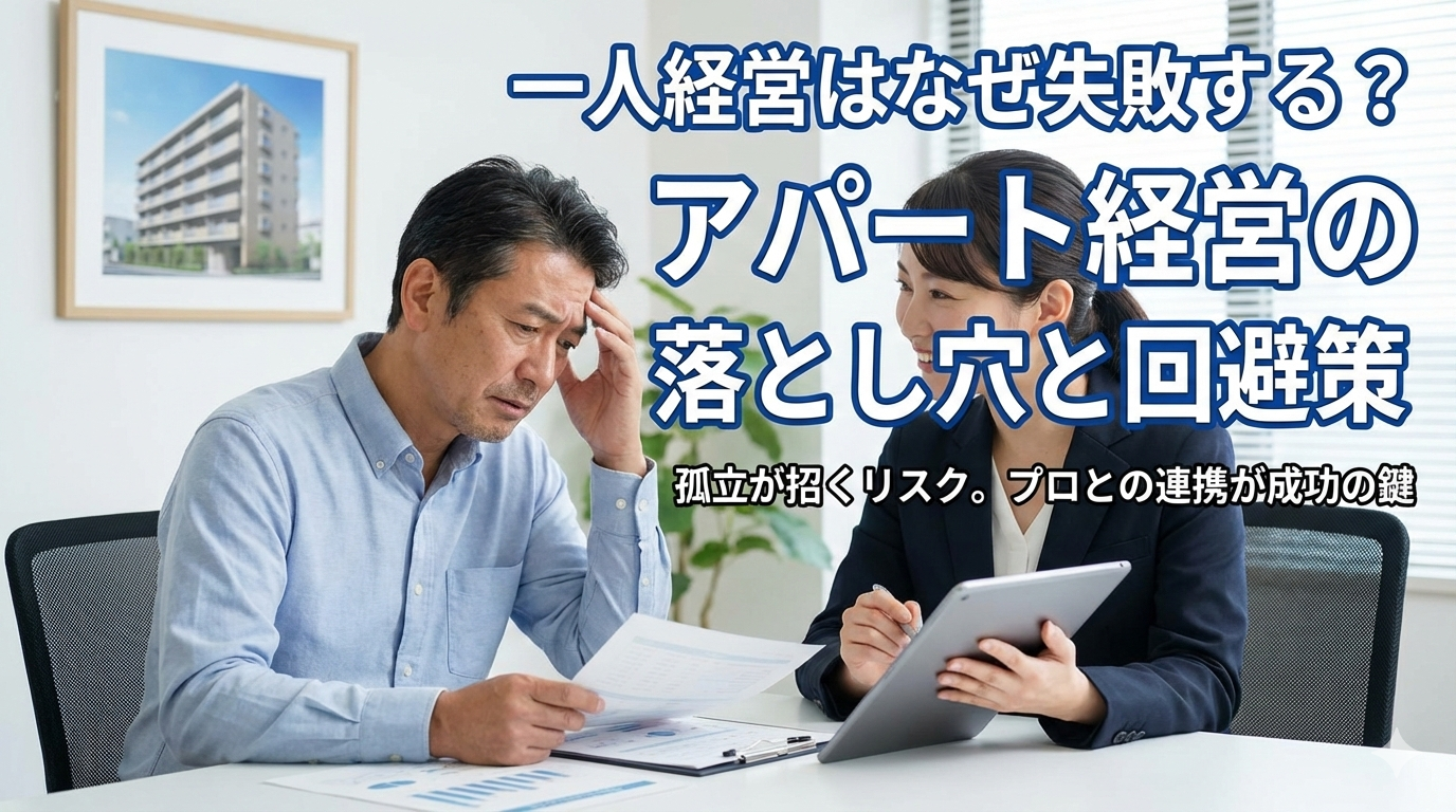 なぜ一人で始めたアパート経営は失敗しやすいのか？個人判断が招く落とし穴