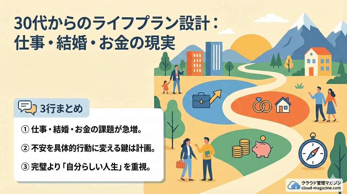 30代からのライフプラン設計｜仕事・結婚・お金・不動産投資の現実