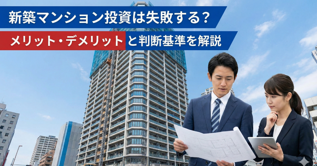 新築マンション投資のメリット、デメリットについて考えている写真