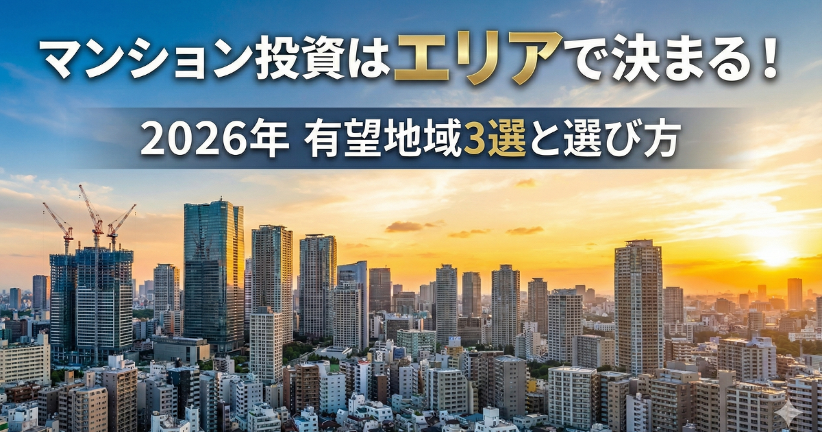 マンション投資はエリアで決まる、有望地域の写真