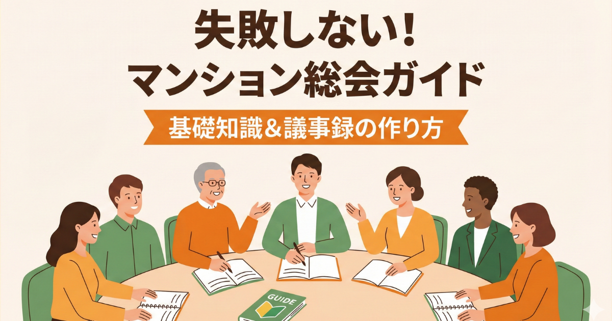 マンション管理の総会を完全攻略！基礎知識から議事録作成まで解説