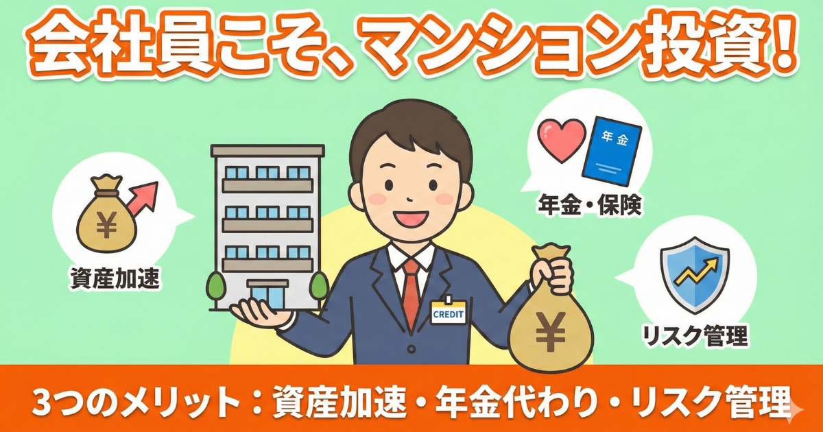 会社員こそ、マンション投資!のイラスト図解