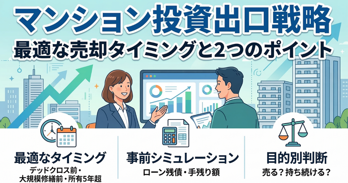 マンション投資出口戦略についてのイラスト図解