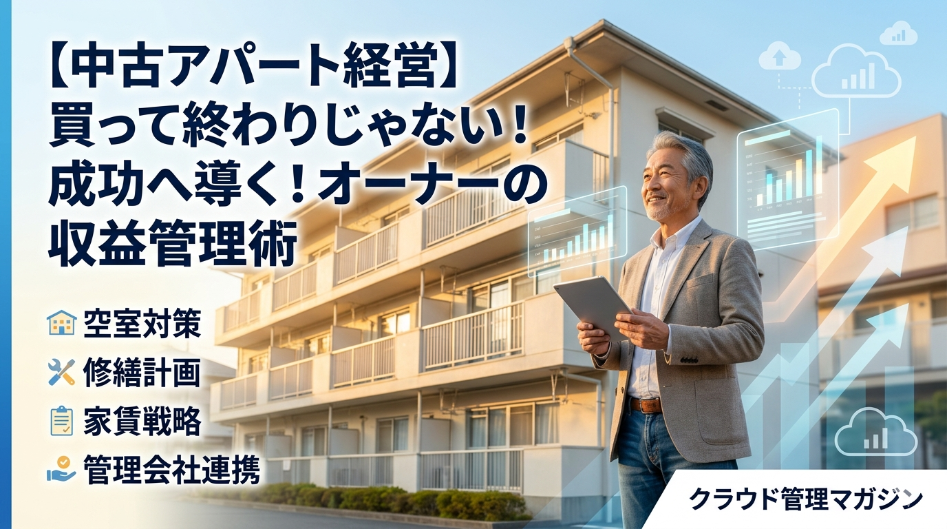 中古アパート経営は「買って終わり」ではない｜オーナー視点の収益管理術
