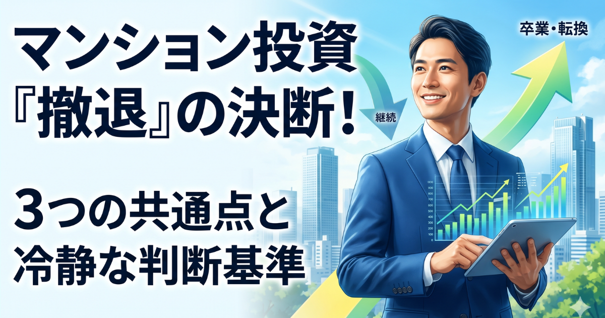 マンション投資「撤退」の決断を表した実写画像