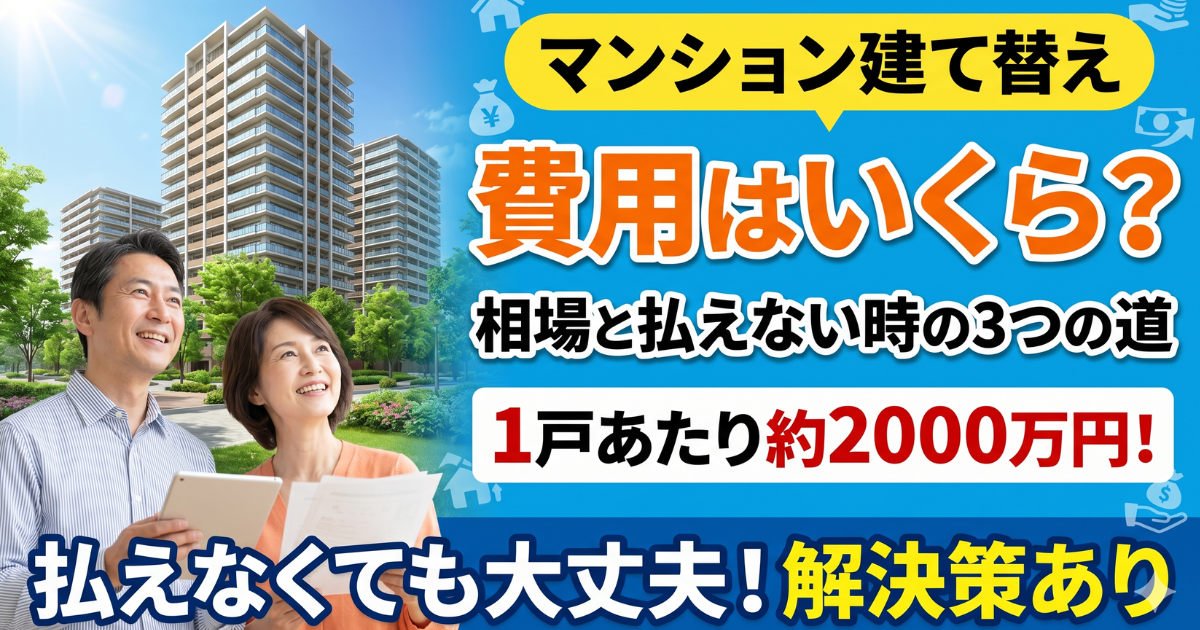 マンション建て替え費用はいくらか？実写のサムネイル画像