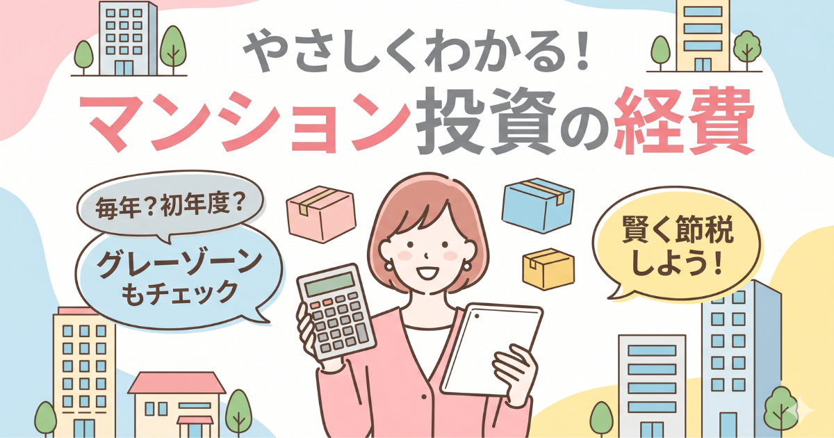 マンション投資の経費についてのイラストサムネイル画像