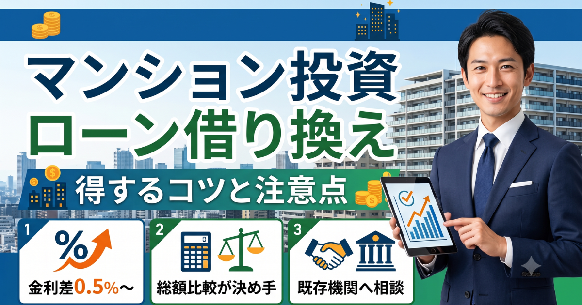 マンション投資ローン借り換えの実写サムネイル