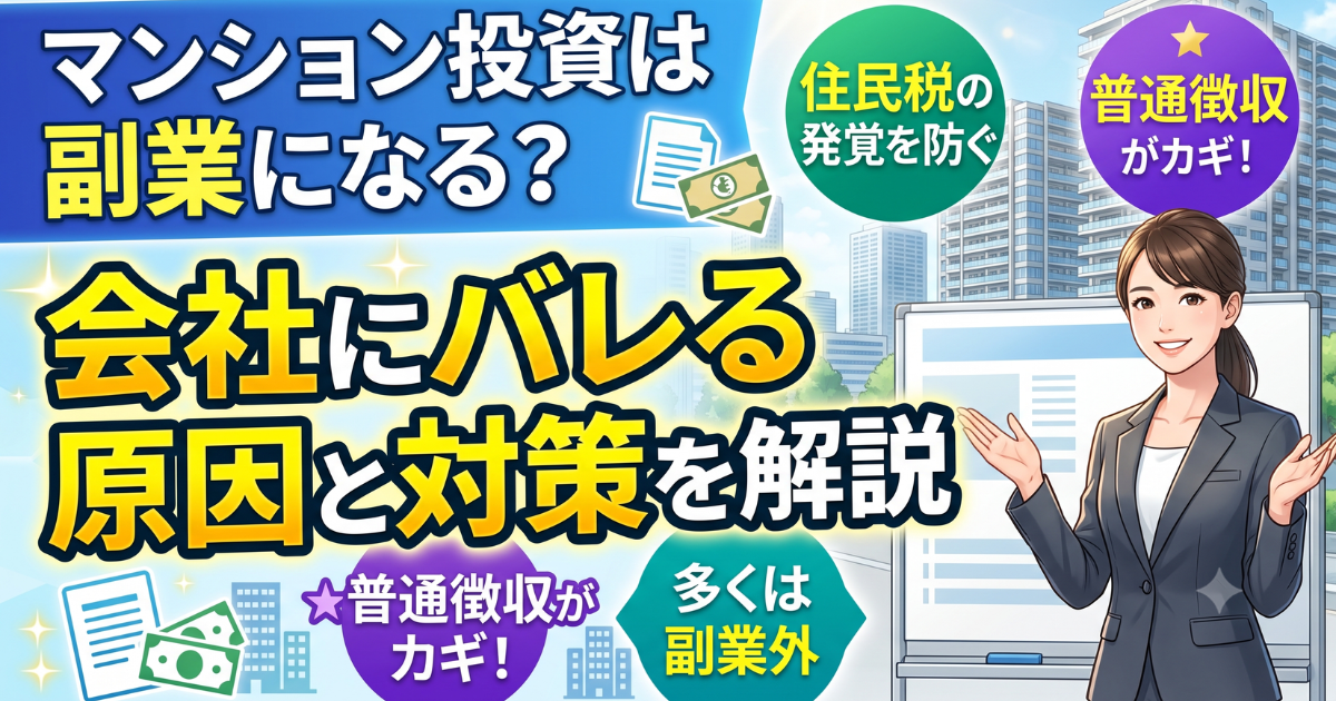 マンション投資は副業になる？のイラストサムネイル画像
