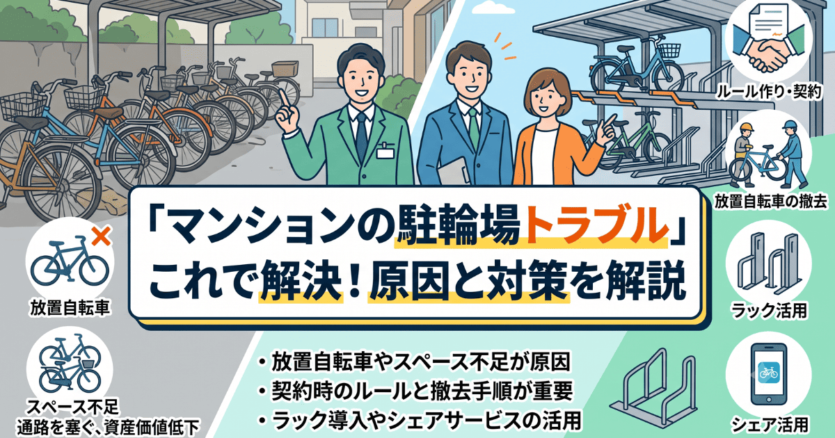 マンション管理の駐輪場トラブル｜原因と対策をまとめて紹介