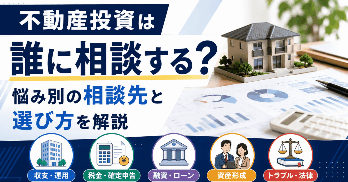 不動産投資は誰に相談する？悩み別の相談先と選び方を解説