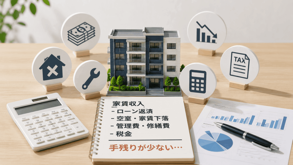 不動産投資で手残りが少なくなる主な原因