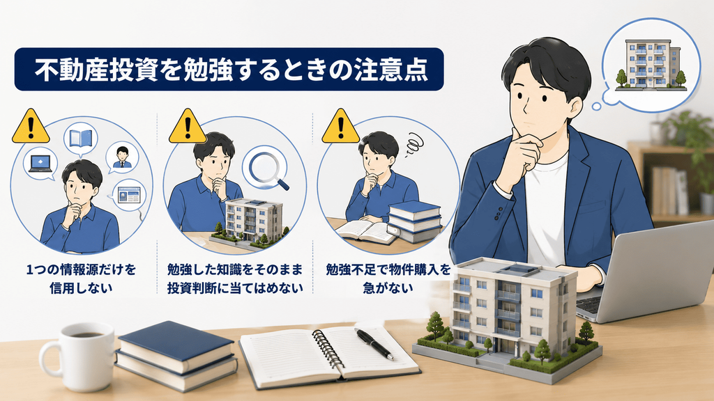 不動産投資を勉強するときの注意点