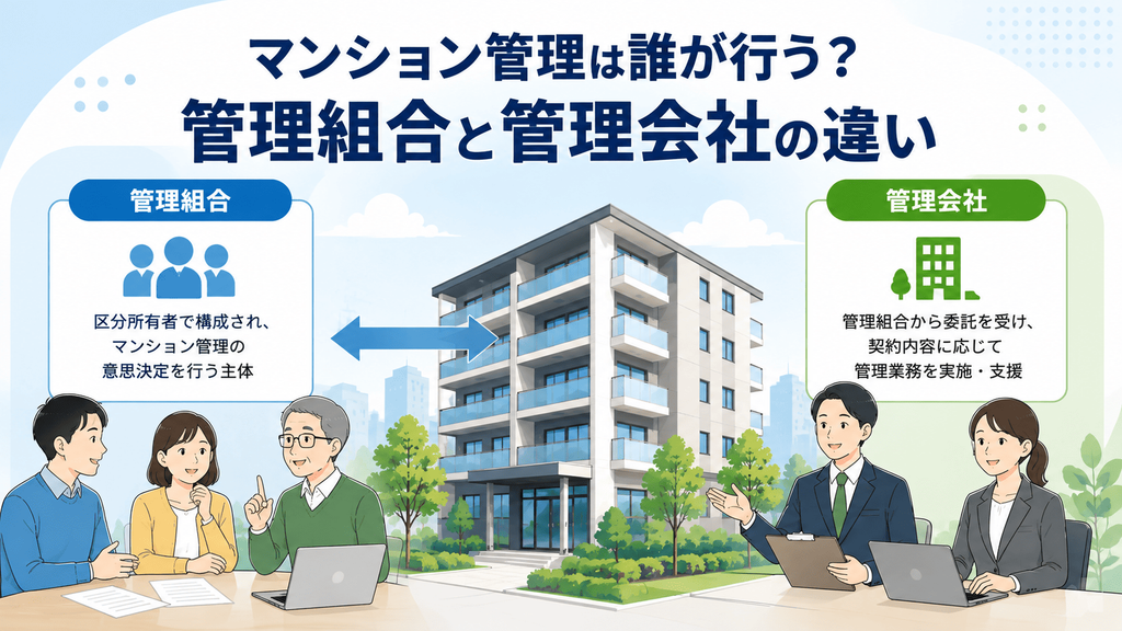 マンション管理は誰が行う？管理組合と管理会社の違い