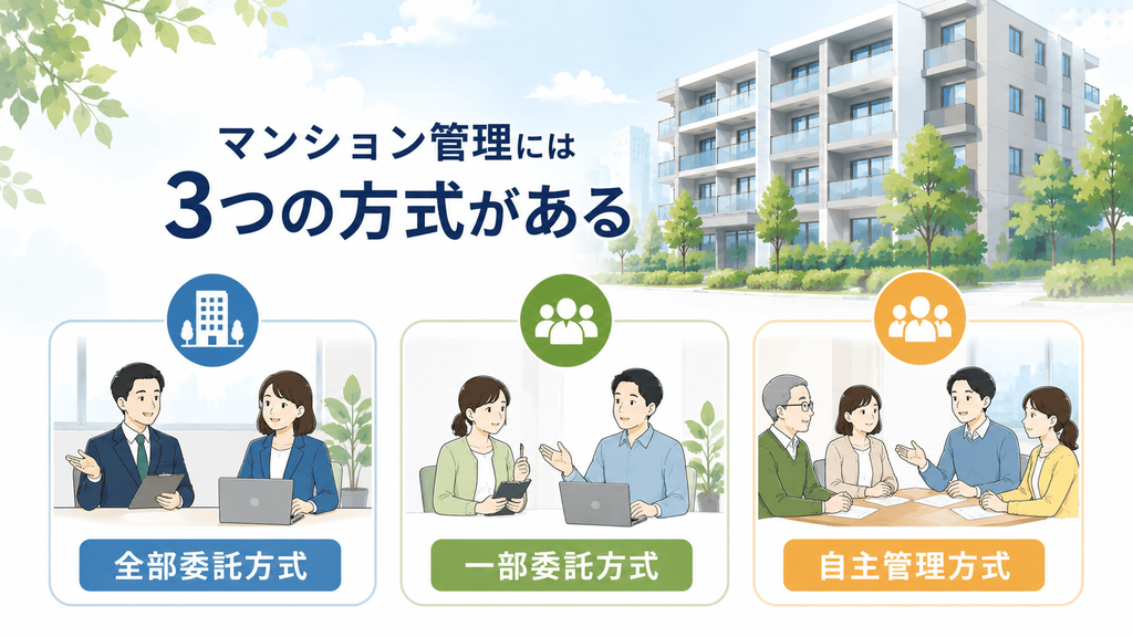 マンション管理には3つの方式がある