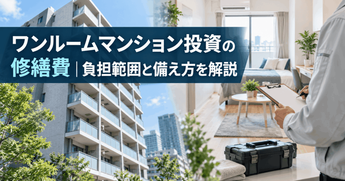 ワンルームマンション投資の修繕費｜負担範囲と備え方を解説