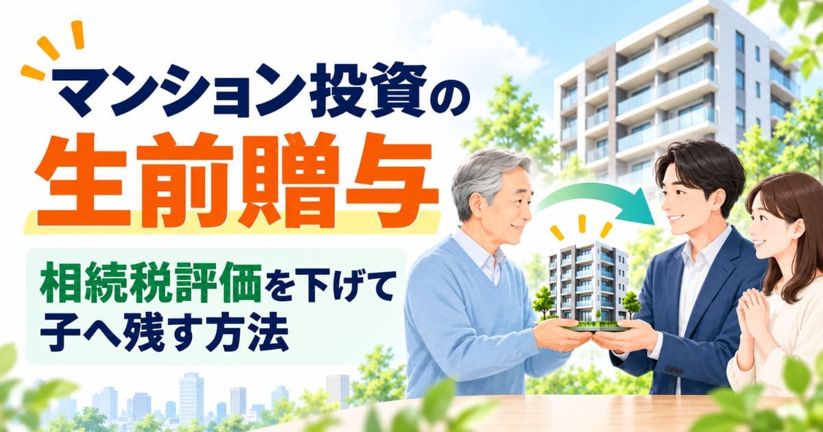 マンション投資の生前贈与｜相続税評価を下げて子へ残す方法