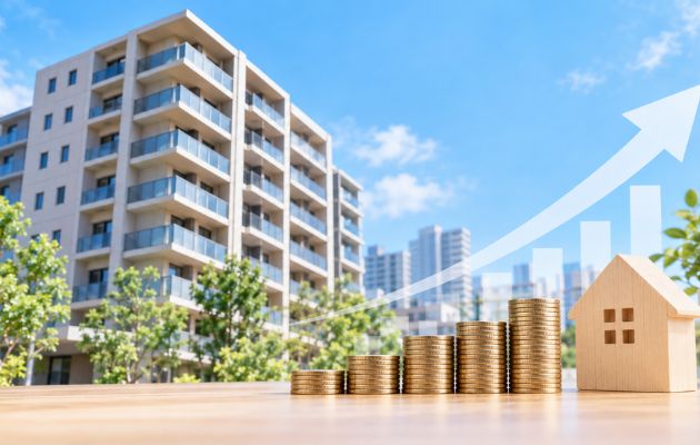 マンション投資がインフレ対策になる理由を表している写真