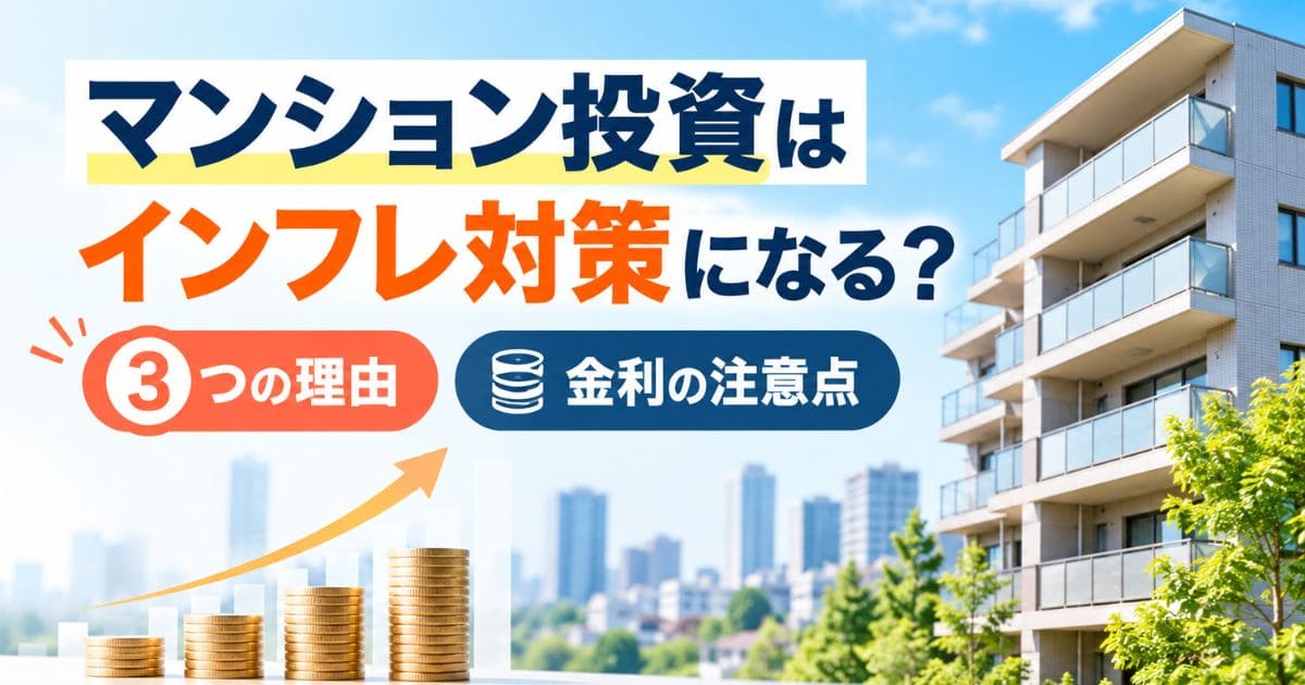 マンション投資はインフレ対策になる？3つの理由と金利の注意点