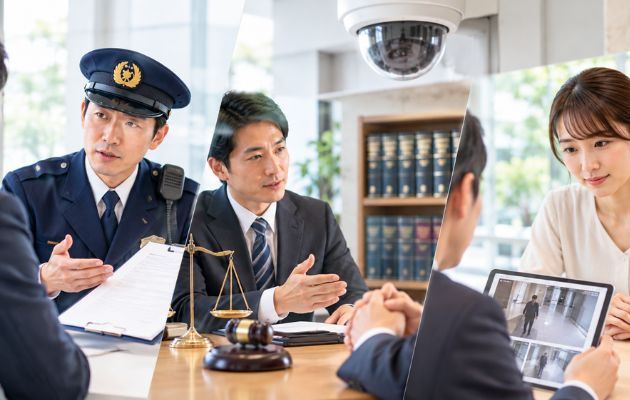 防犯カメラを開示出来るケースを表している写真